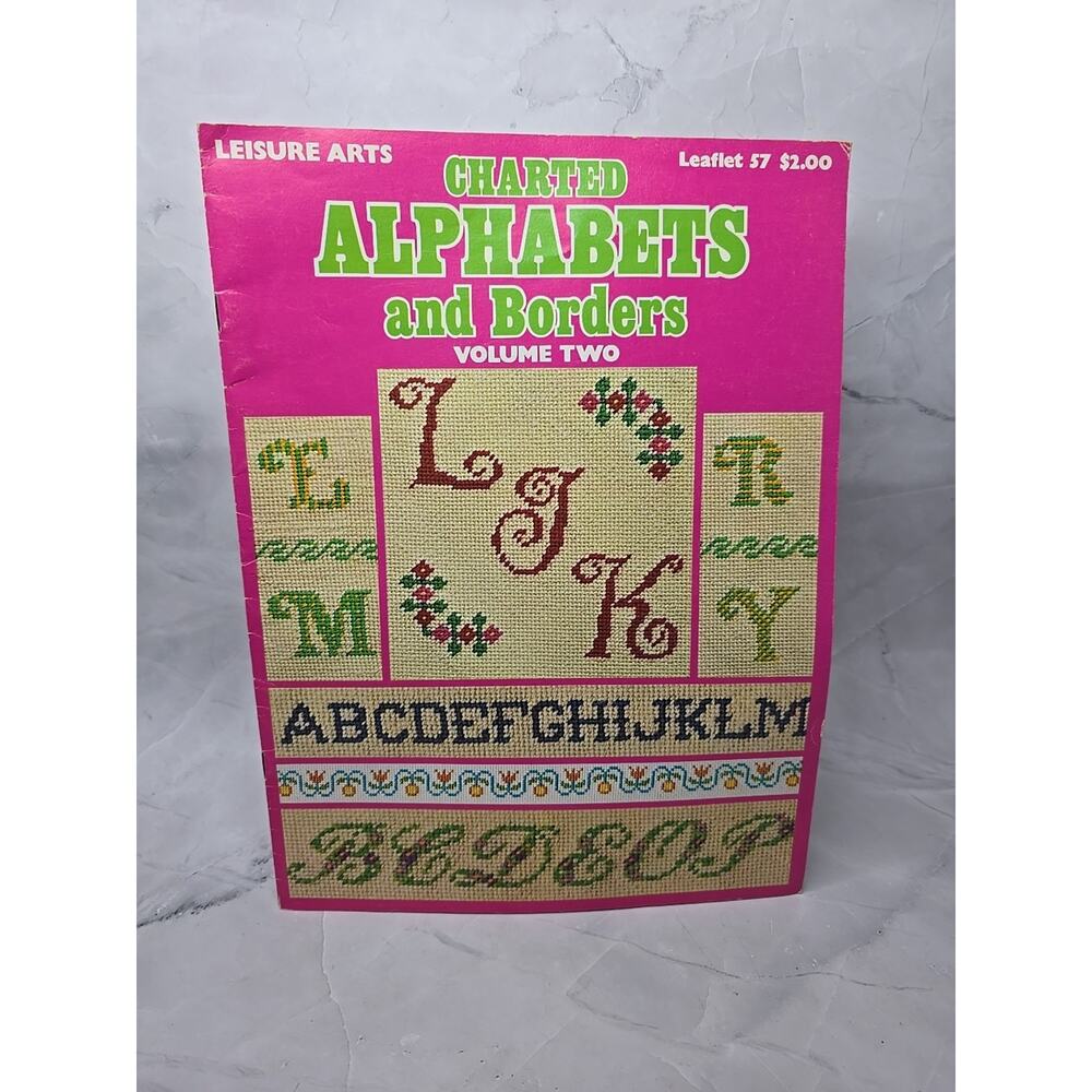 1975 Leisure Arts Charted Alphabets and Borders Vol Two Leaflet